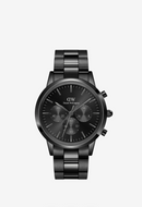 DANIEL WELLINTON Iconic Chronograph Link Onyx S -Men