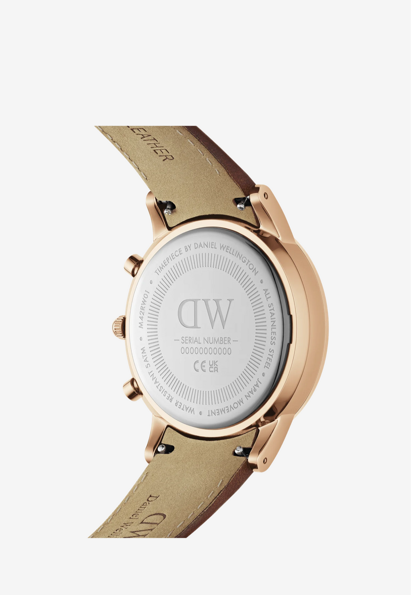 DANIEL WELLINTON Iconic Chronograph St Mawes Amber RG -Men