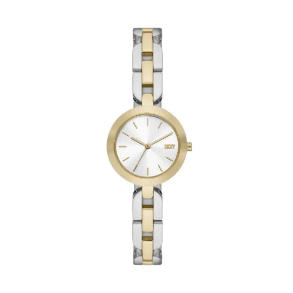 DKNY City Link Three-Hand Two-Tone Stainless Steel Watch