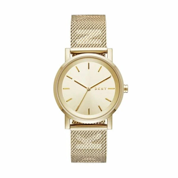 Dkny Women's Soho Gold Round Stainless Steel Watch