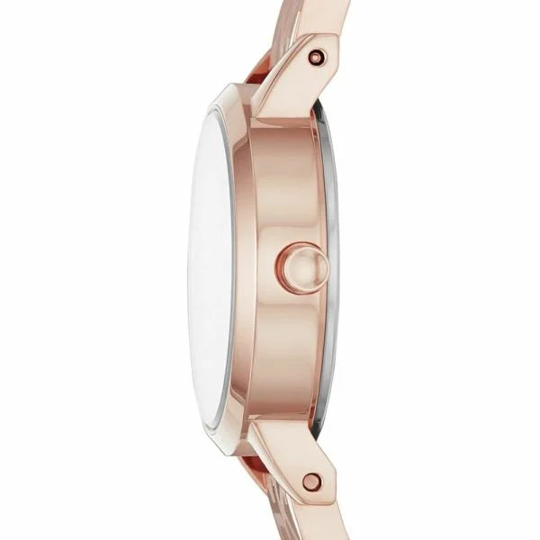 Dkny Women's Soho Rose Gold Round Stainless Steel Watch