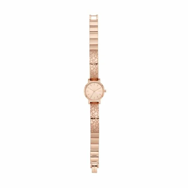 Dkny Women's Soho Rose Gold Round Stainless Steel Watch