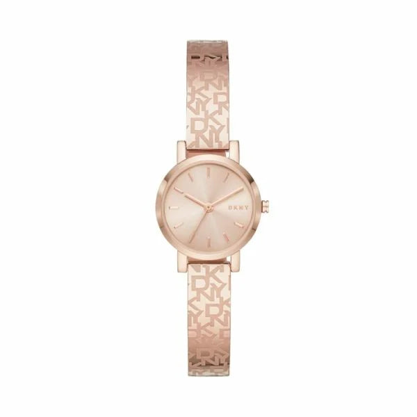 Dkny Women's Soho Rose Gold Round Stainless Steel Watch