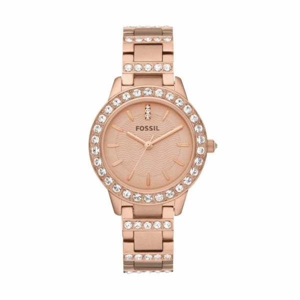 Fossil Women's Jesse Rose Gold Round Stainless Steel Watch