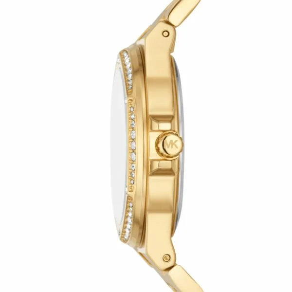 Michael Kors Lennox Three-Hand Gold-Tone Stainless Steel Watch