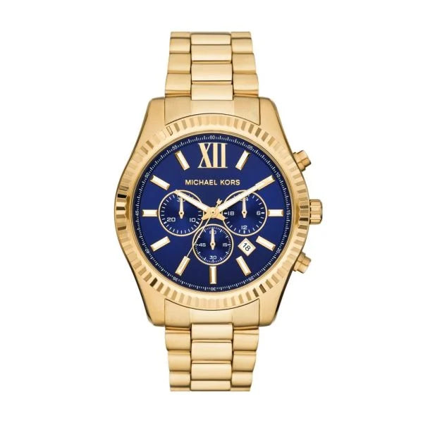 Michael Kors Lexington Chronograph Gold-Tone Stainless Steel Watch