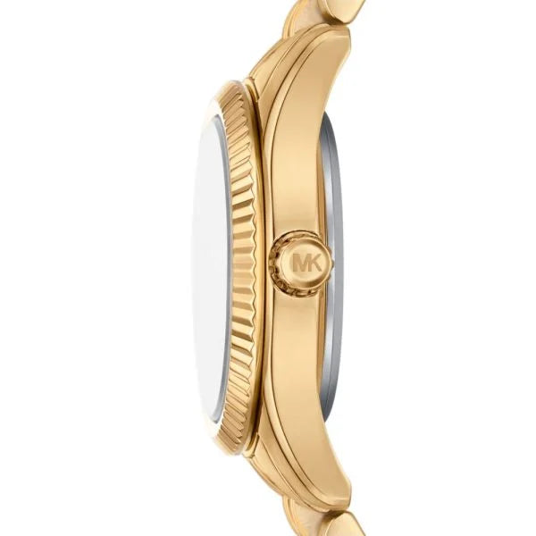 Michael Kors Lexington Three-Hand Gold-Tone Stainless Steel Watch