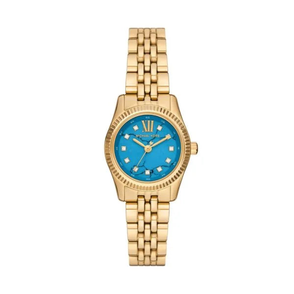 Michael Kors Lexington Three-Hand Gold-Tone Stainless Steel Watch