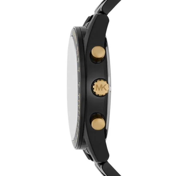 Michael Kors Men's Accelerator Chronograph, Black Stainless Steel Watch