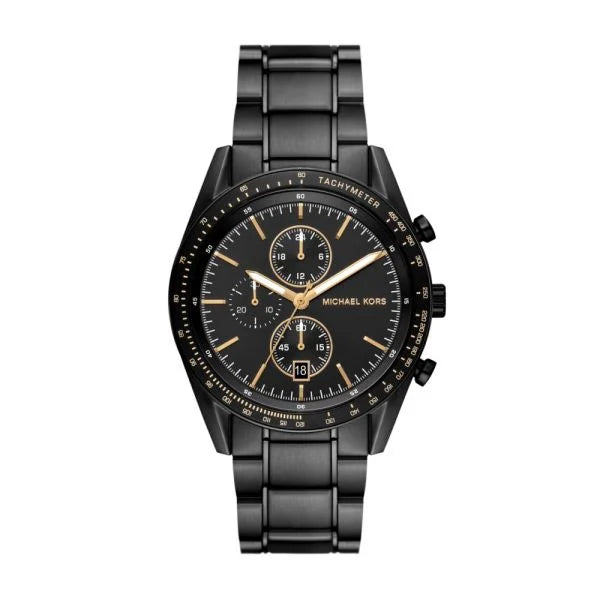 Michael Kors Men's Accelerator Chronograph, Black Stainless Steel Watch