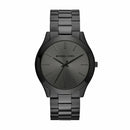 Michael Kors Men's Slim Runway Black Round Stainless Steel Watch