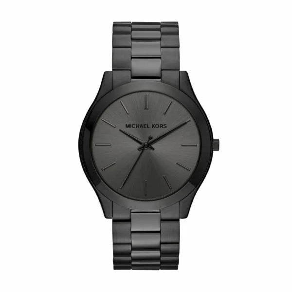 Michael Kors Men's Slim Runway Black Round Stainless Steel Watch