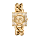 Michael Kors MK Chain Lock Three-Hand Gold-Tone Stainless Steel Watch