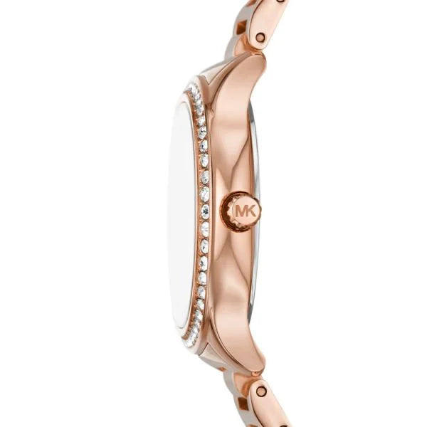 Michael Kors Sage Three-Hand Rose Gold-Tone Stainless Steel Watch