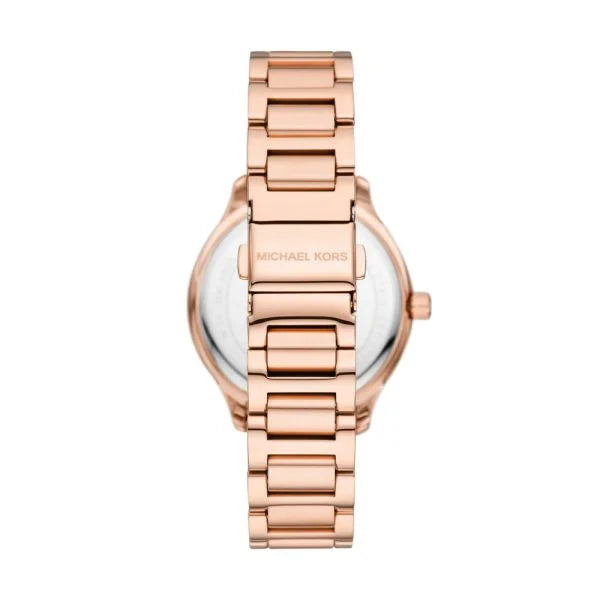Michael Kors Sage Three-Hand Rose Gold-Tone Stainless Steel Watch