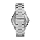 Michael Kors Women's Silver-Tone Runway Slim Watch