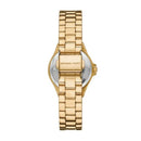 Michael Kors Women's Lennox Three-Hand, Gold-Tone Stainless Steel Watch