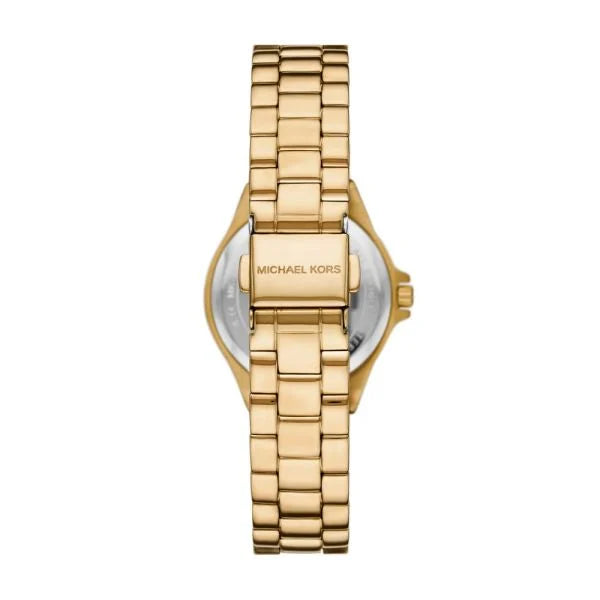 Michael Kors Women's Lennox Three-Hand, Gold-Tone Stainless Steel Watch