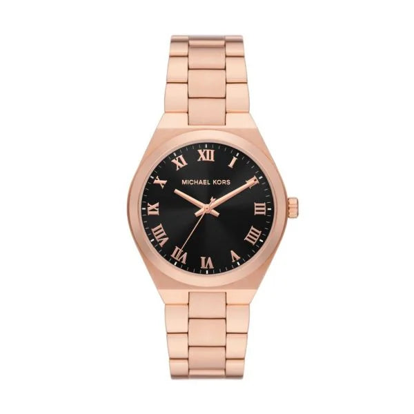Michael Kors Women's Lennox Three-Hand, Rose Gold-Tone Stainless Steel Watch