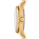 Michael Kors Women's Lexington Three-Hand, Gold-Tone Stainless Steel Watch
