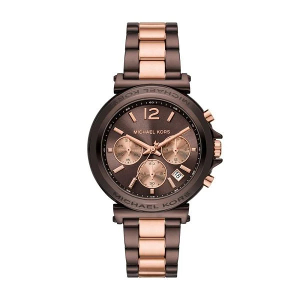 Michael Kors Women's Maren Chronograph, Chocolate Stainless Steel Watch