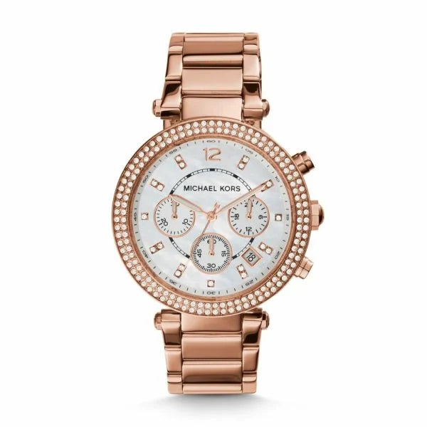 Michael Kors Women's Parker Rose Gold Round Stainless Steel Watch