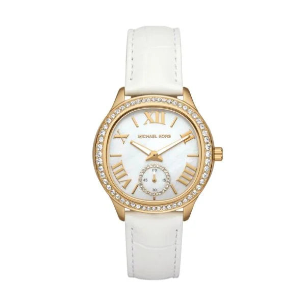 Michael Kors Women's Sage Three-Hand, Gold-Tone Stainless Steel Watch