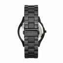 Michael Kors Women's Slim Runway Black Round Stainless Steel Watch