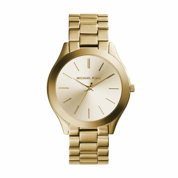 Michael Kors Women's Slim Runway Gold Round Stainless Steel Watch